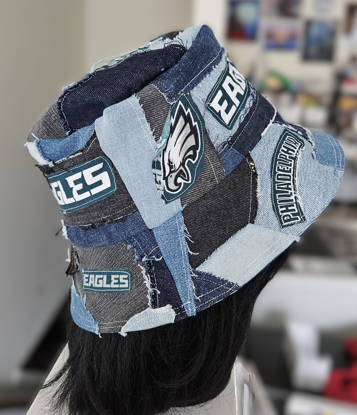 Scrappy Denim Game Day Bucket Hat | Eagles