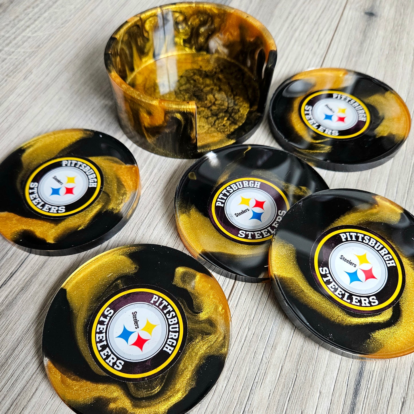 Coaster Set | Custom Team Logo | Football | Game Day