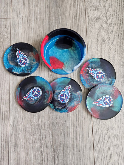 Coaster Set | Custom Team Logo | Football | Game Day