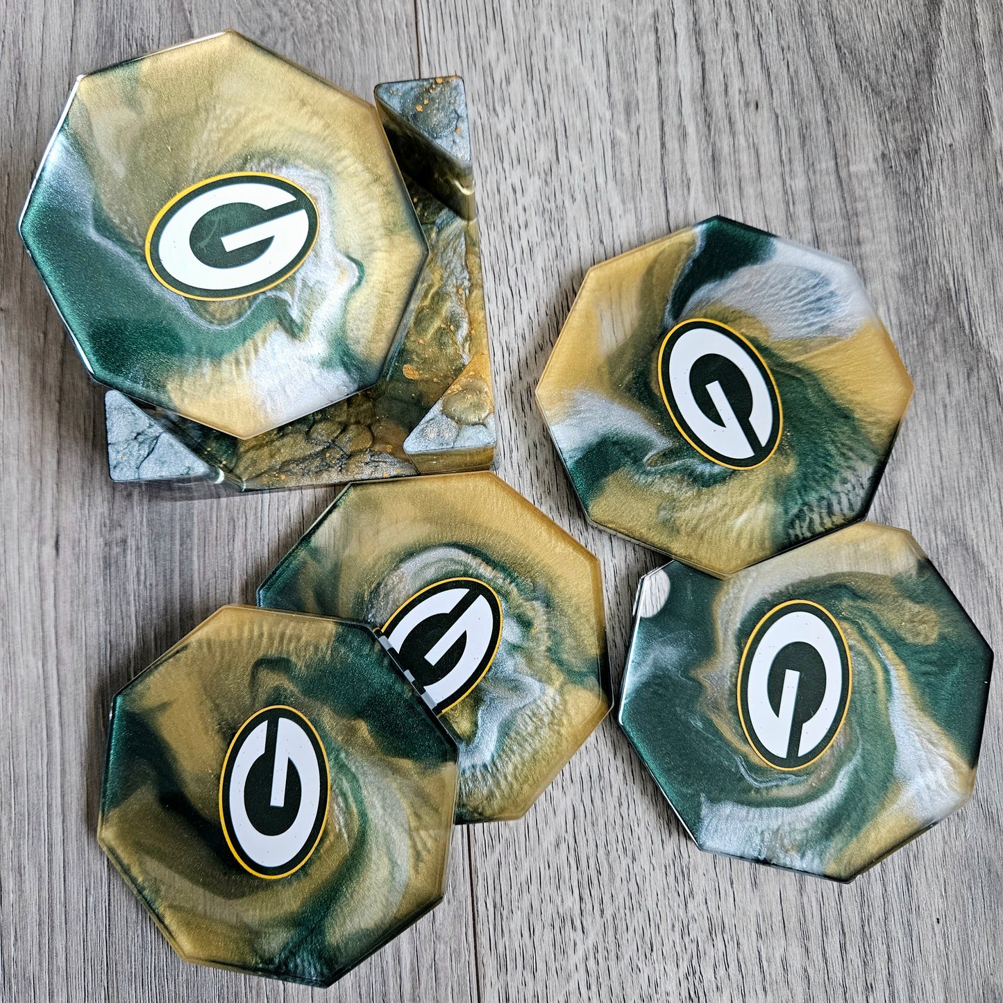 Coaster Set | Custom Team Logo | Football | Game Day