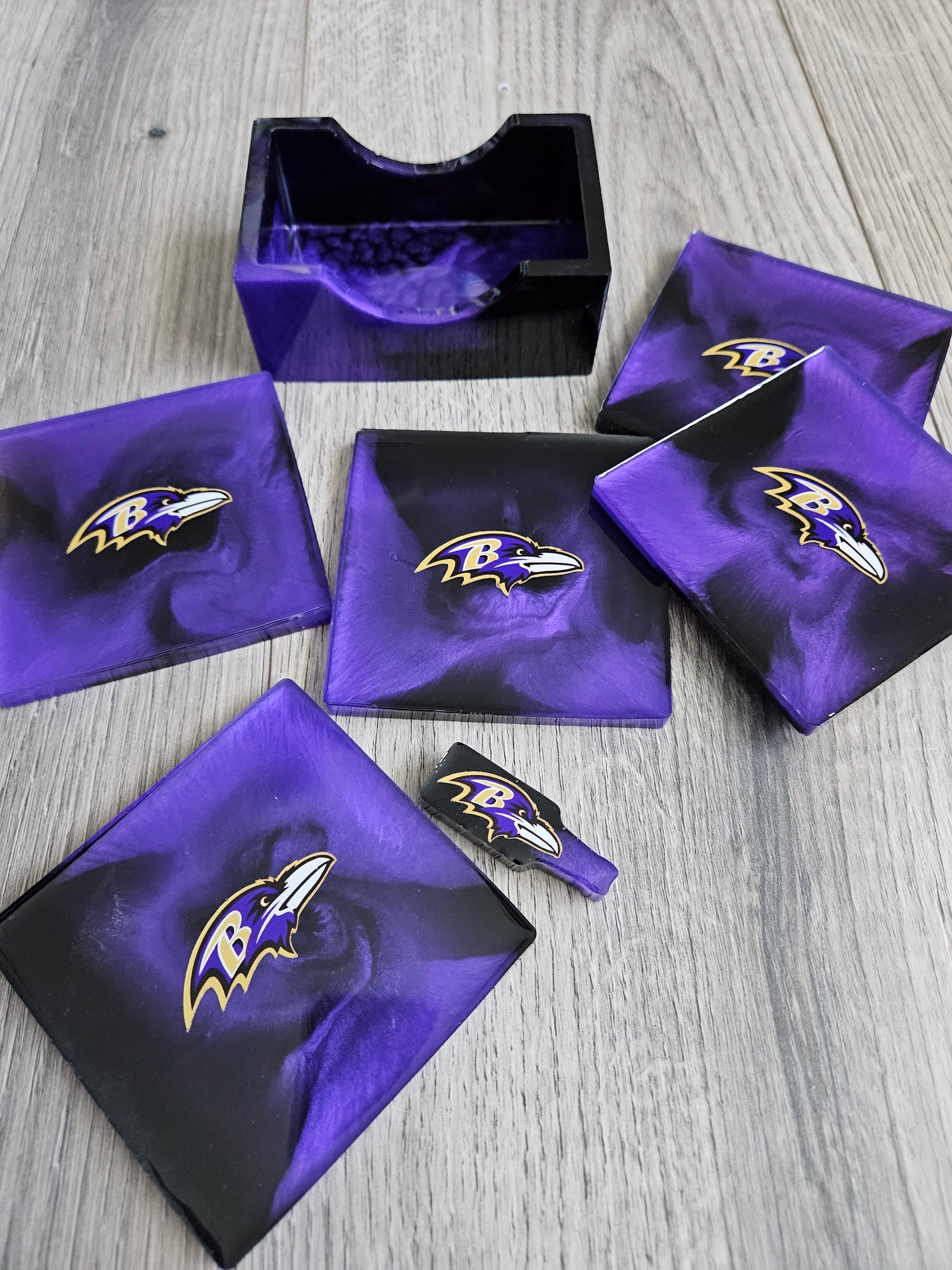 Coaster Set | Custom Team Logo | Football | Game Day