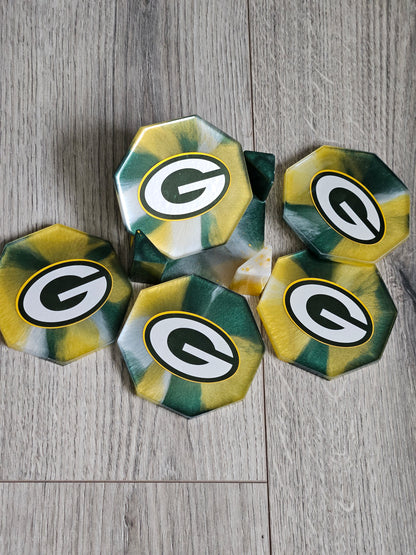 Coaster Set | Custom Team Logo | Football | Game Day