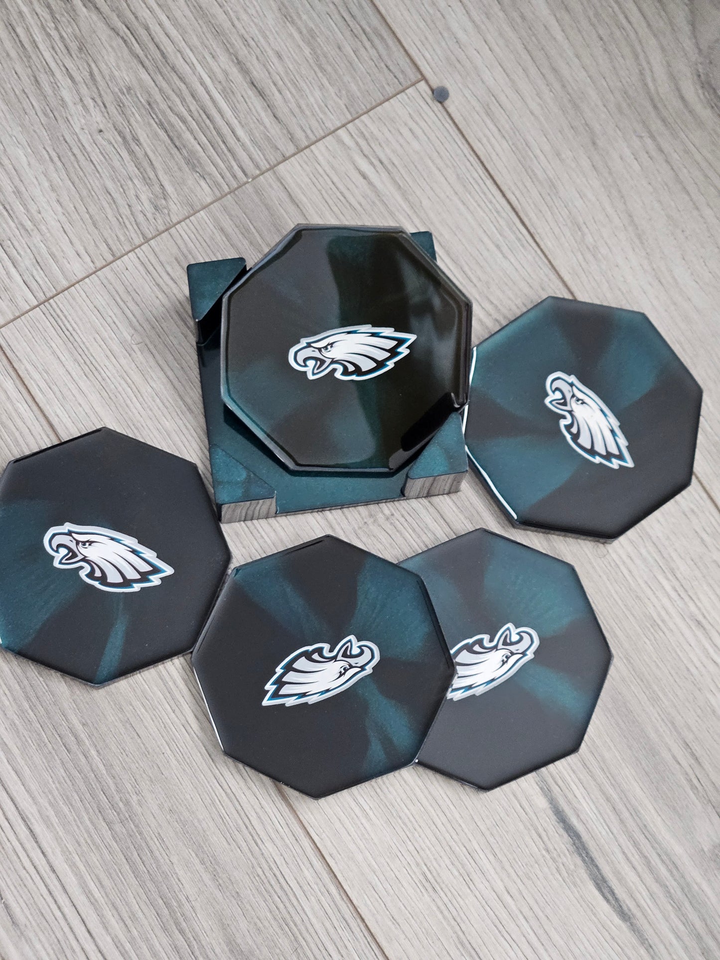 Coaster Set | Custom Team Logo | Football | Game Day