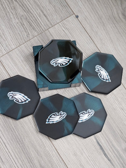 Coaster Set | Custom Team Logo | Football | Game Day