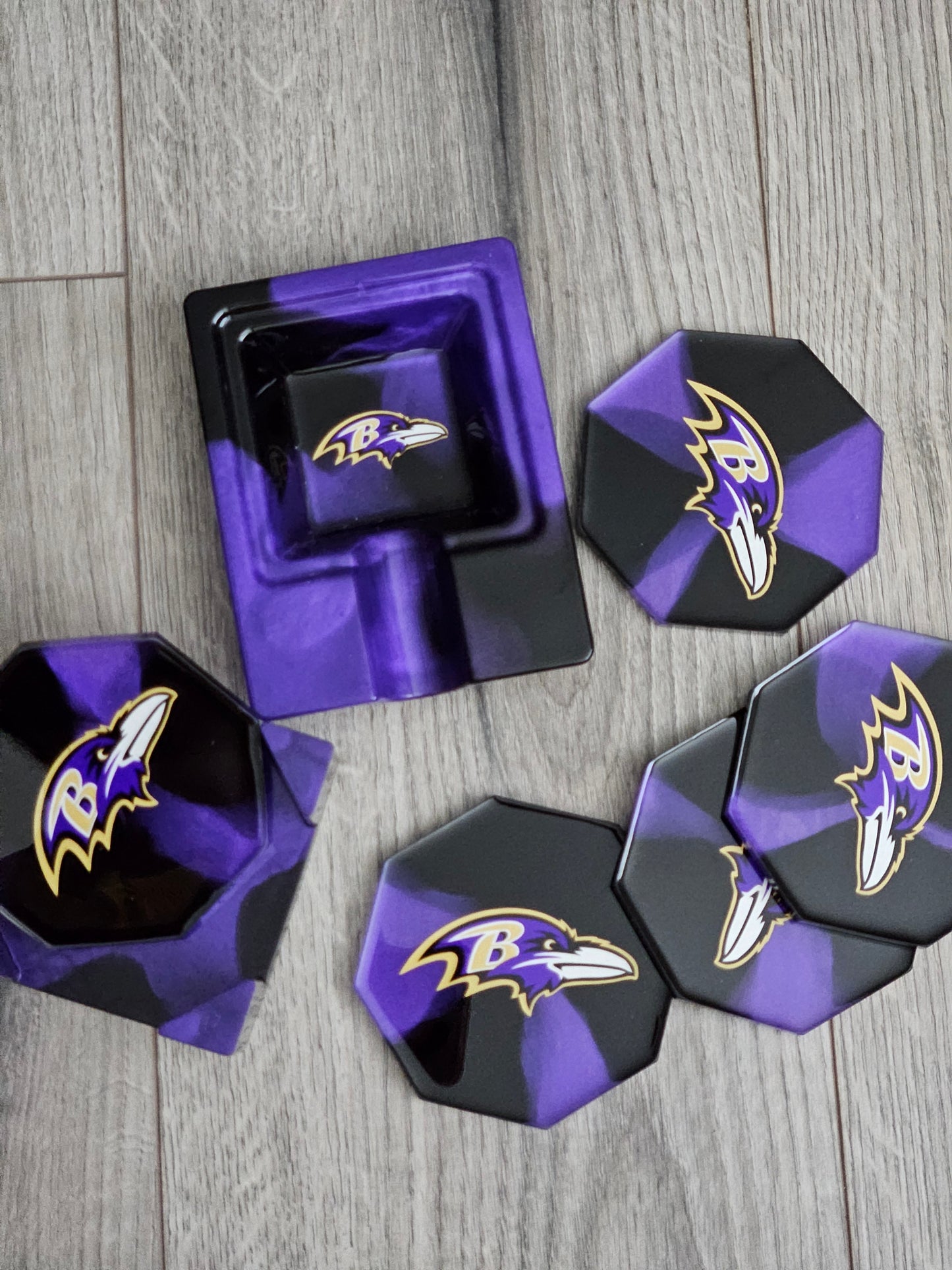 Coaster Set | Custom Team Logo | Football | Game Day
