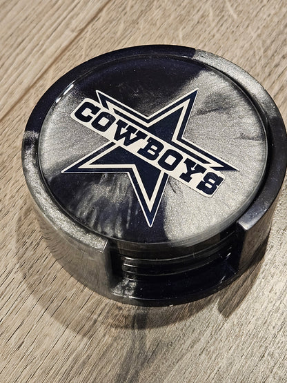 Coaster Set | Custom Team Logo | Football | Game Day