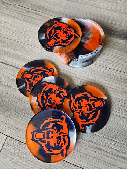 Coaster Set | Custom Team Logo | Football | Game Day