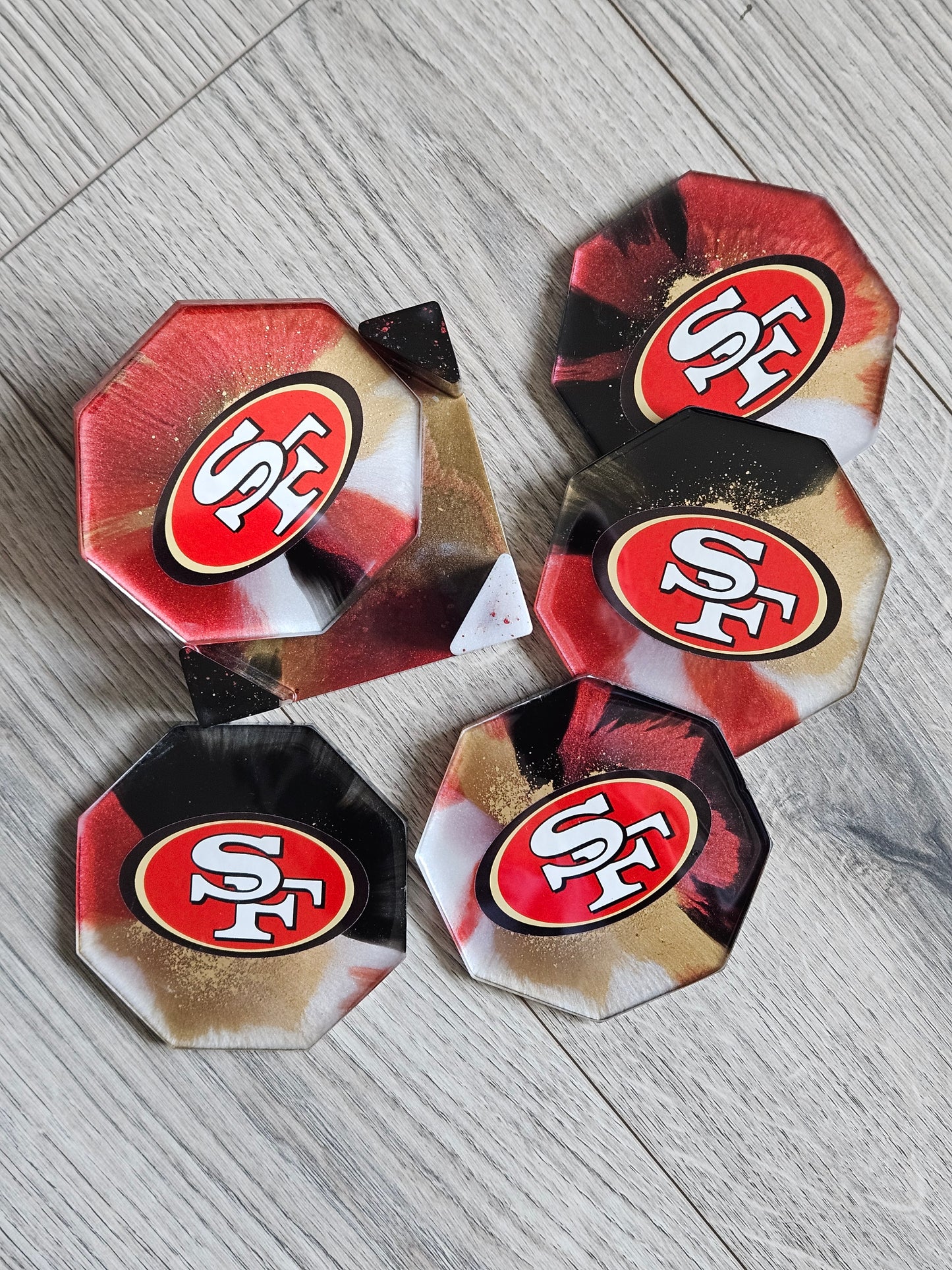 Coaster Set | Custom Team Logo | Football | Game Day
