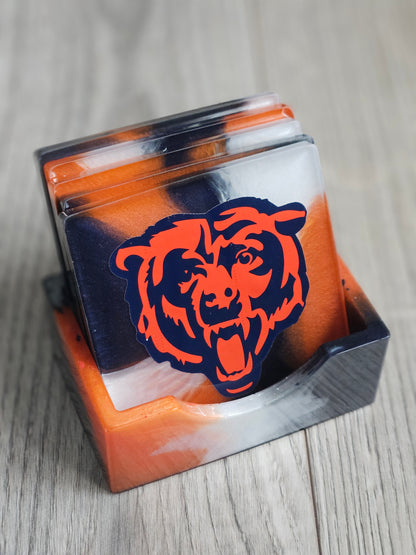 Coaster Set | Custom Team Logo | Football | Game Day