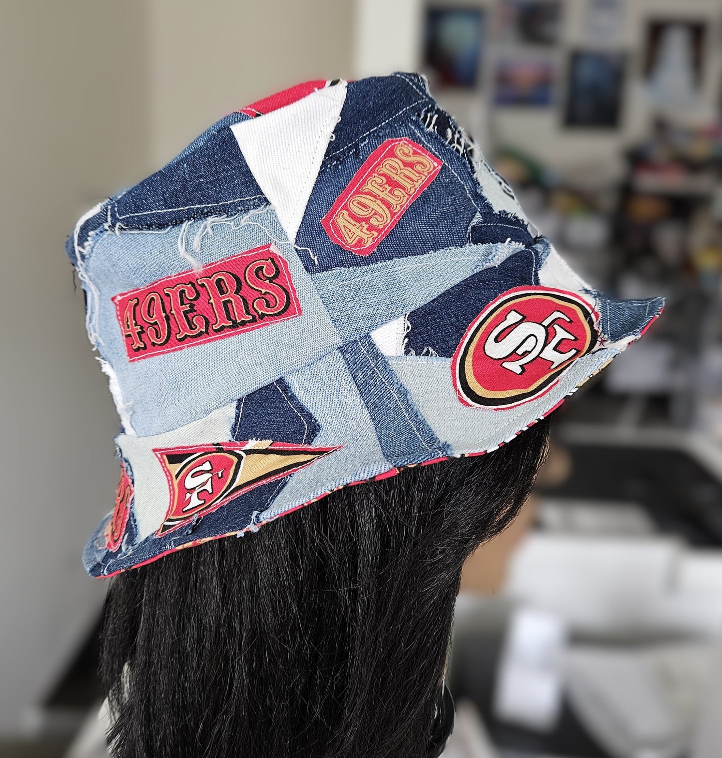 Scrappy Denim Game Day Bucket Hat | 49ers