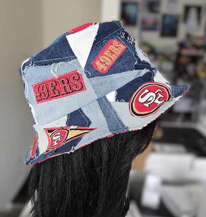 Scrappy Denim Game Day Bucket Hat | 49ers