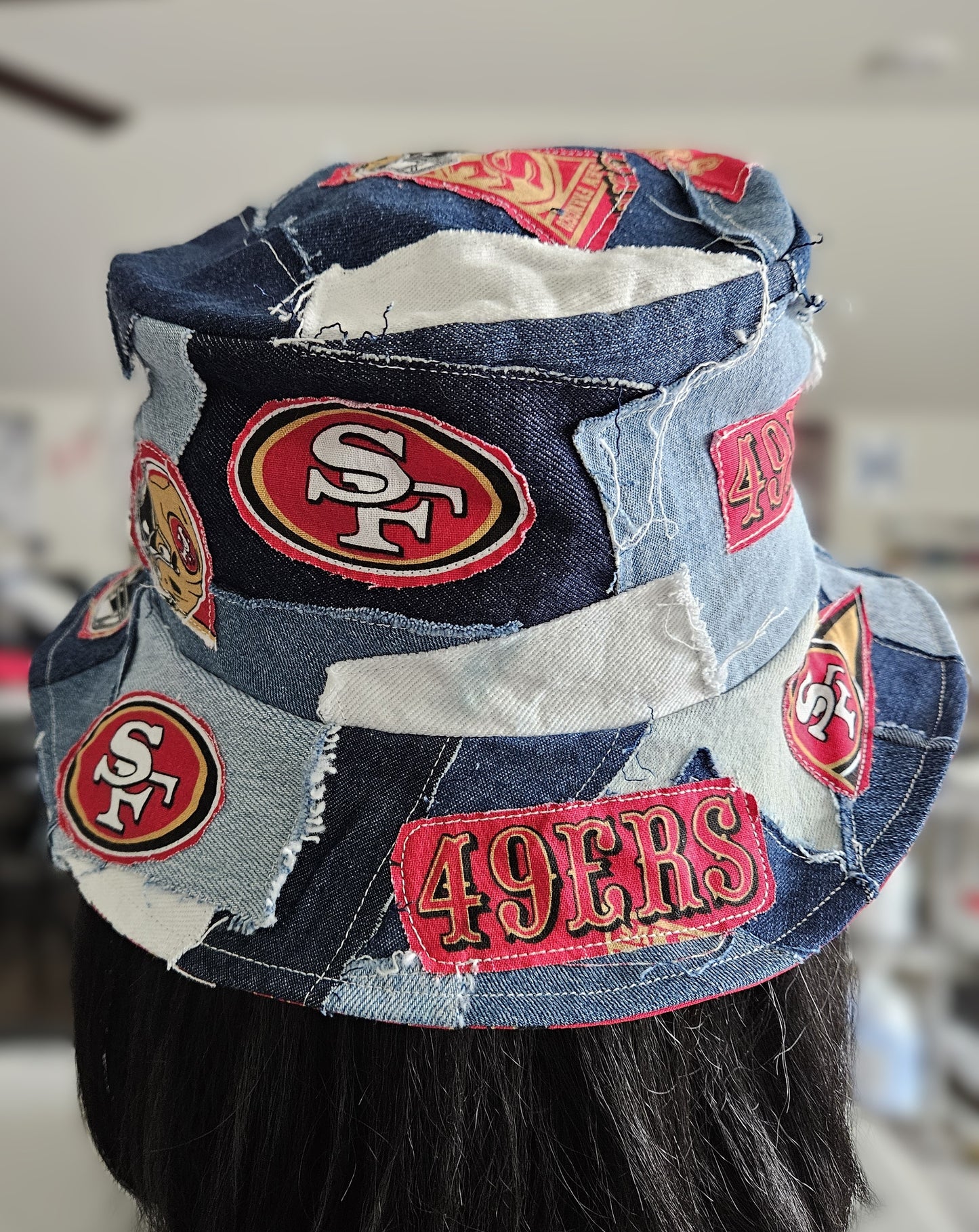 Scrappy Denim Game Day Bucket Hat | 49ers