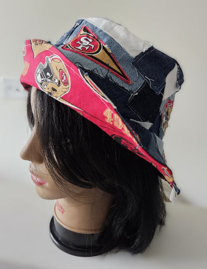 Scrappy Denim Game Day Bucket Hat | 49ers
