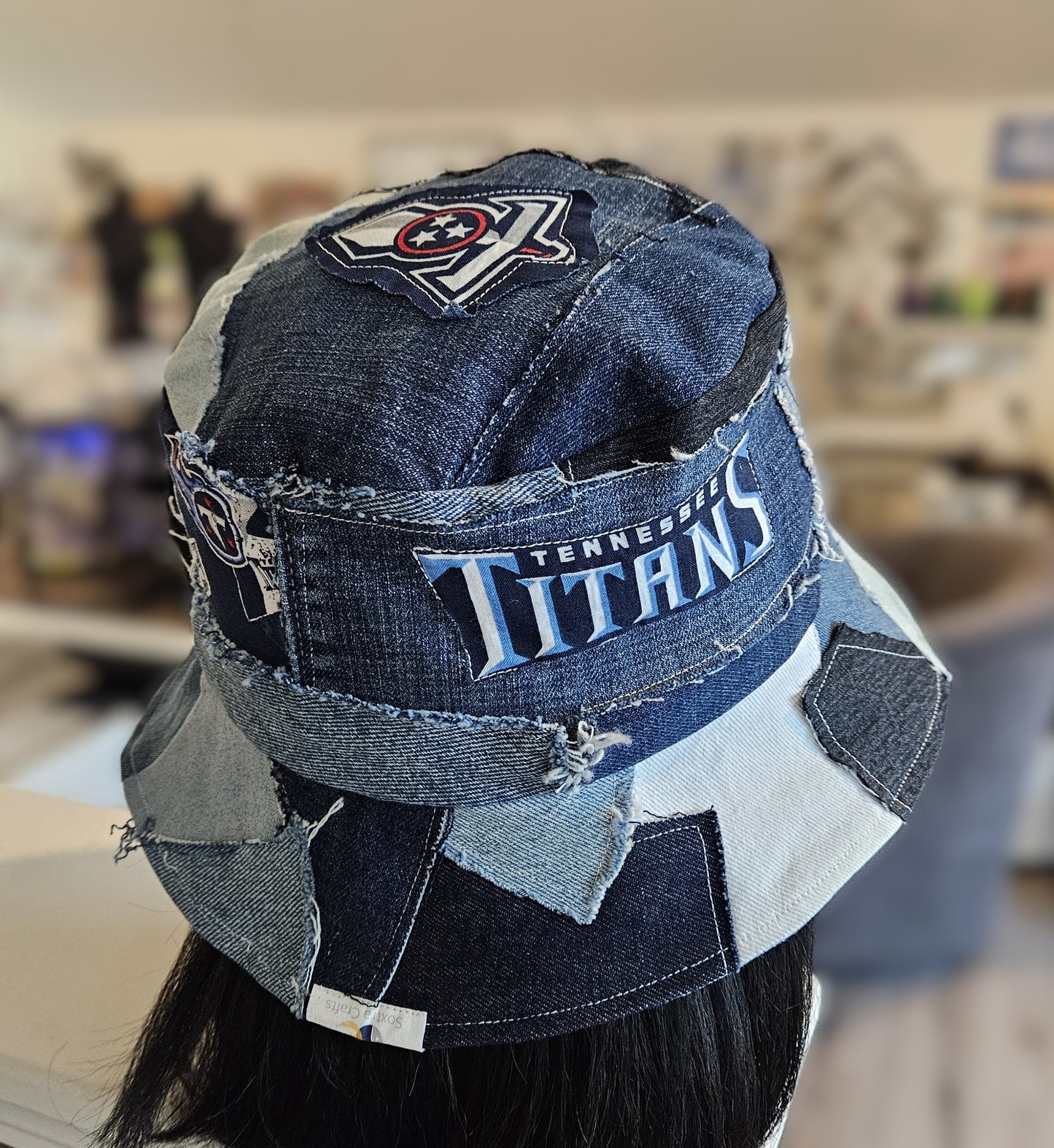 Scrappy Denim Game Day Bucket Hat | Titans