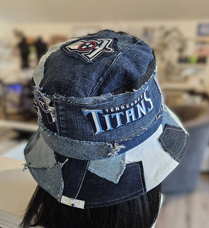 Scrappy Denim Game Day Bucket Hat | Titans