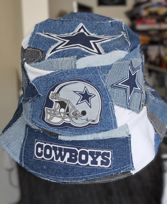 Scrappy Denim Game Day Bucket Hat | Cowboys