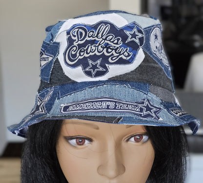 Scrappy Denim Game Day Bucket Hat | Cowboys