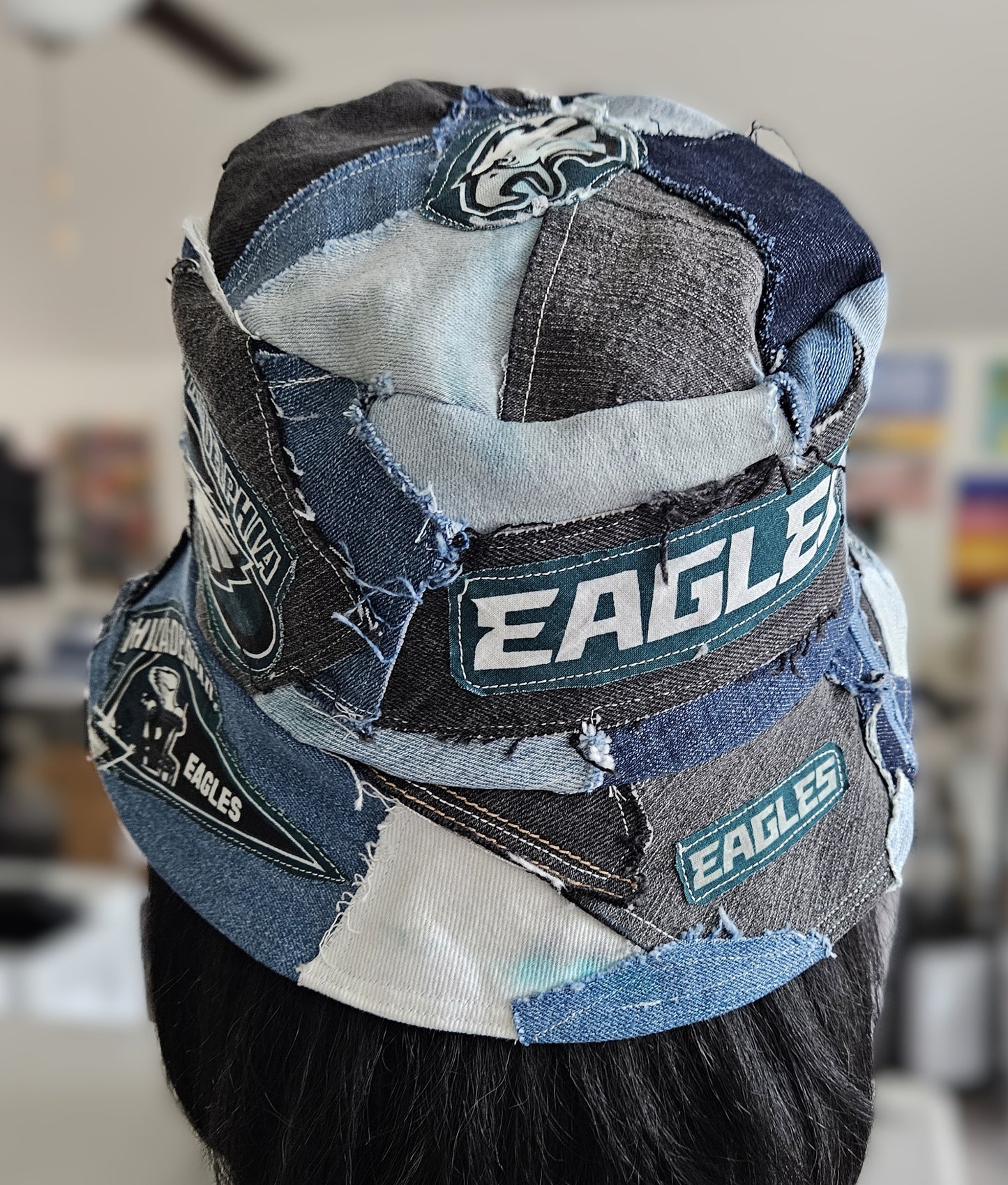 Scrappy Denim Game Day Bucket Hat | Eagles