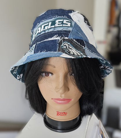 Scrappy Denim Game Day Bucket Hat | Eagles