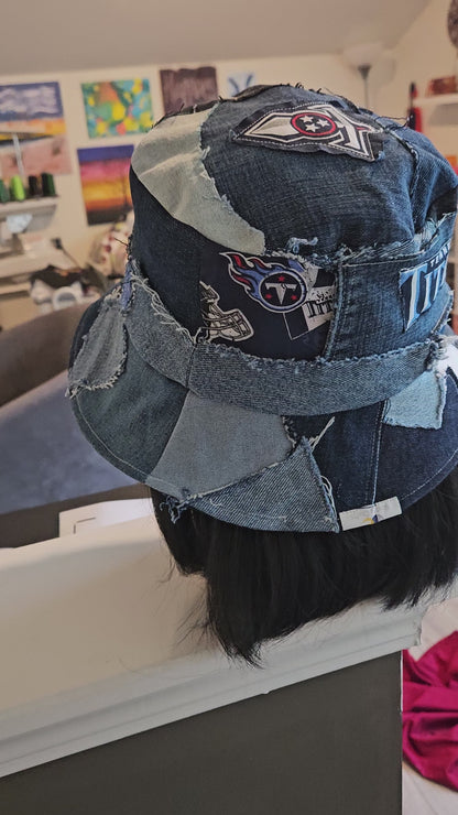 Scrappy Denim Game Day Bucket Hat | Titans