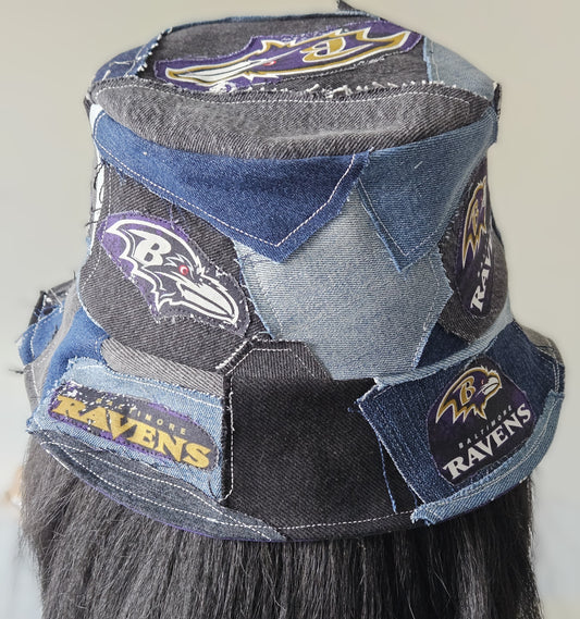 Scrappy Denim Game Day Bucket Hat | Ravens