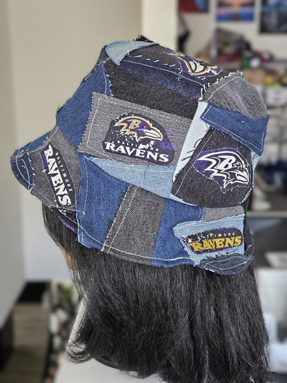 Scrappy Denim Game Day Bucket Hat | Ravens