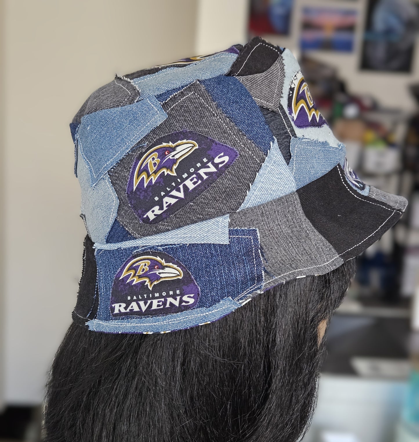 Scrappy Denim Game Day Bucket Hat | Ravens
