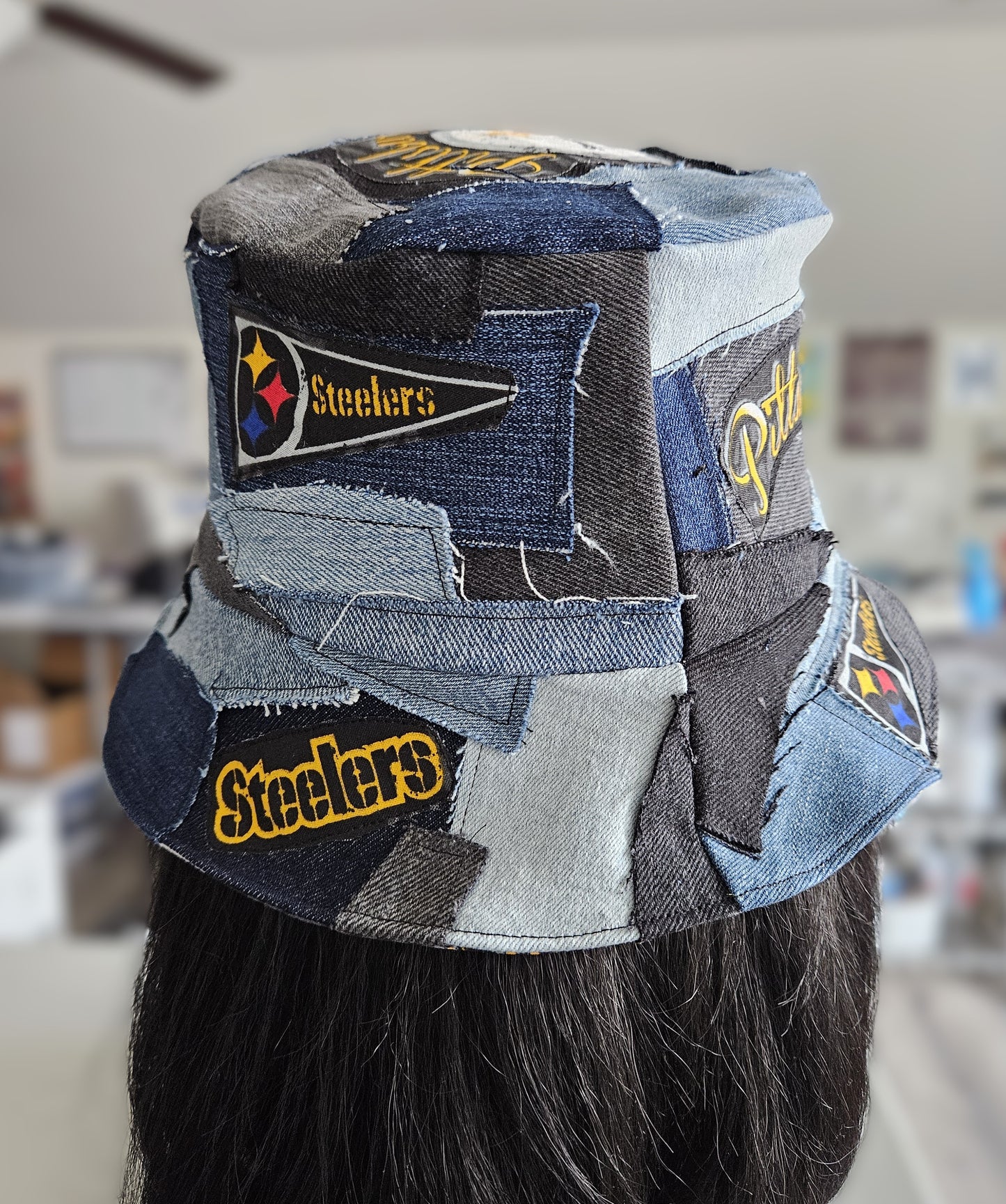 Scrappy Denim Game Day Bucket Hat | Steelers