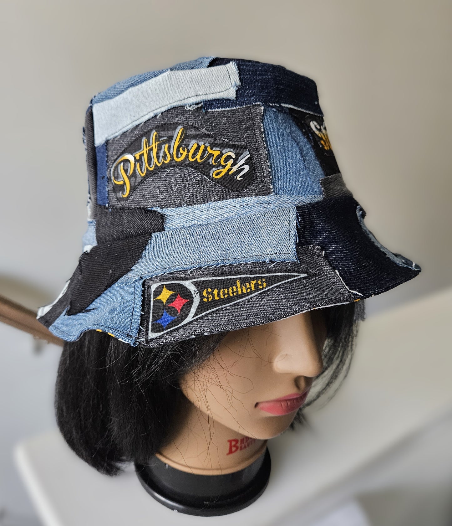 Scrappy Denim Game Day Bucket Hat | Steelers