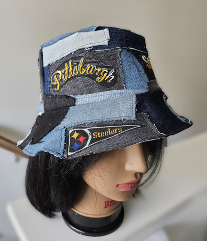 Scrappy Denim Game Day Bucket Hat | Steelers