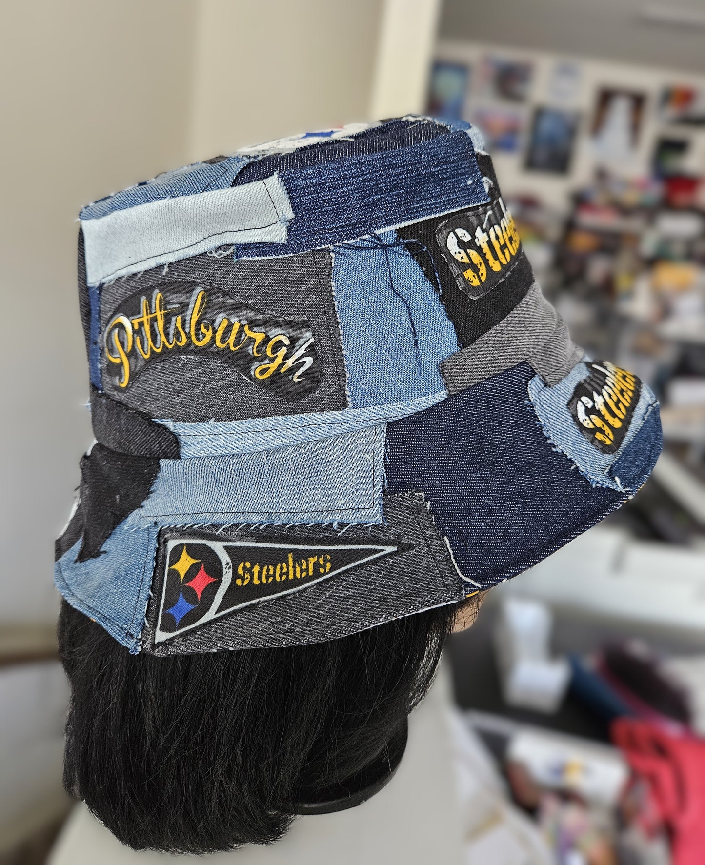 Scrappy Denim Game Day Bucket Hat | Steelers