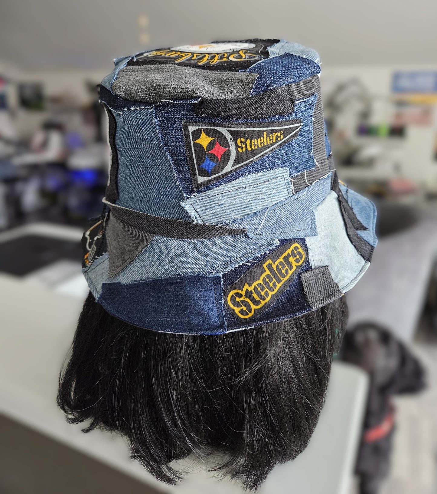 Scrappy Denim Game Day Bucket Hat | Steelers